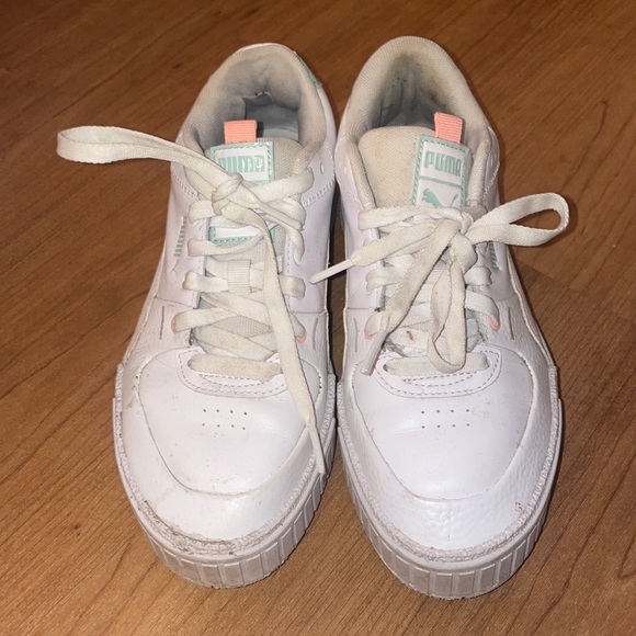 Puma Cali Sport sneakers in white and neon piping - Picture 7 of 7